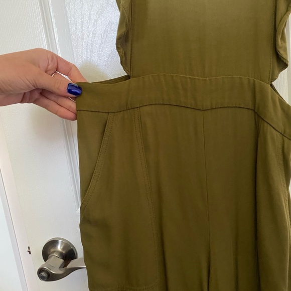 Zara olive culotte overall jumpsuit - Picture 12 of 14